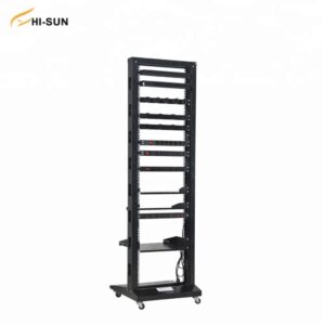 2 Post floor mounted open racks 29U